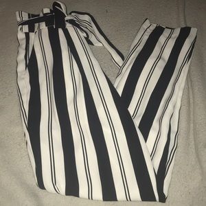 Stripped flared pants